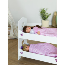 Кроватка двухэтажная для кукол реборн 60 см, арт. М003