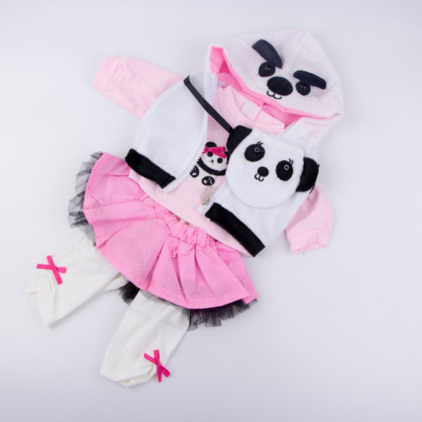 Комплект одежды Панда (рост куклы 43-48 см.) арт. 027